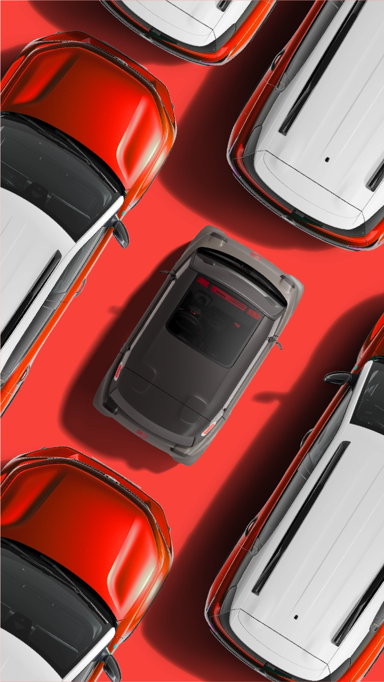 Bovenaanzicht van de Citroën Ami met compact en betrouwbaar elektrisch design voor stedelijke mobiliteit.
