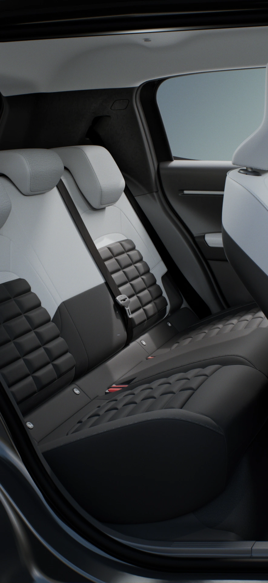 Zijaanzicht interieur van de Citroën C3 compacte SUV met ruim interieur en Advanced Comfort‑stoelen voor ontspannen en betaalbare dagelijkse mobiliteit.