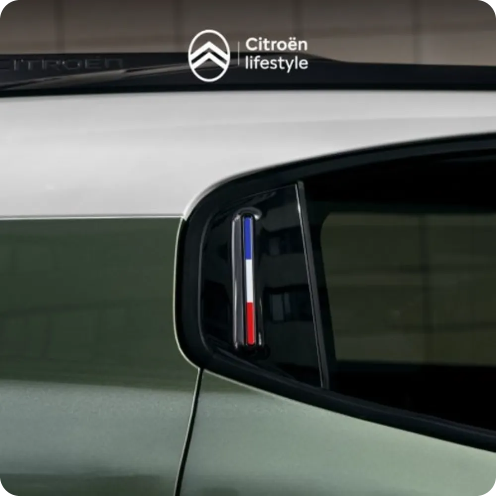 Close‑up van het exterieur van de Citroën C3 Aircross Color Clips met personaliseerbare accenten voor stijlvol, expressief en betaalbaar design.